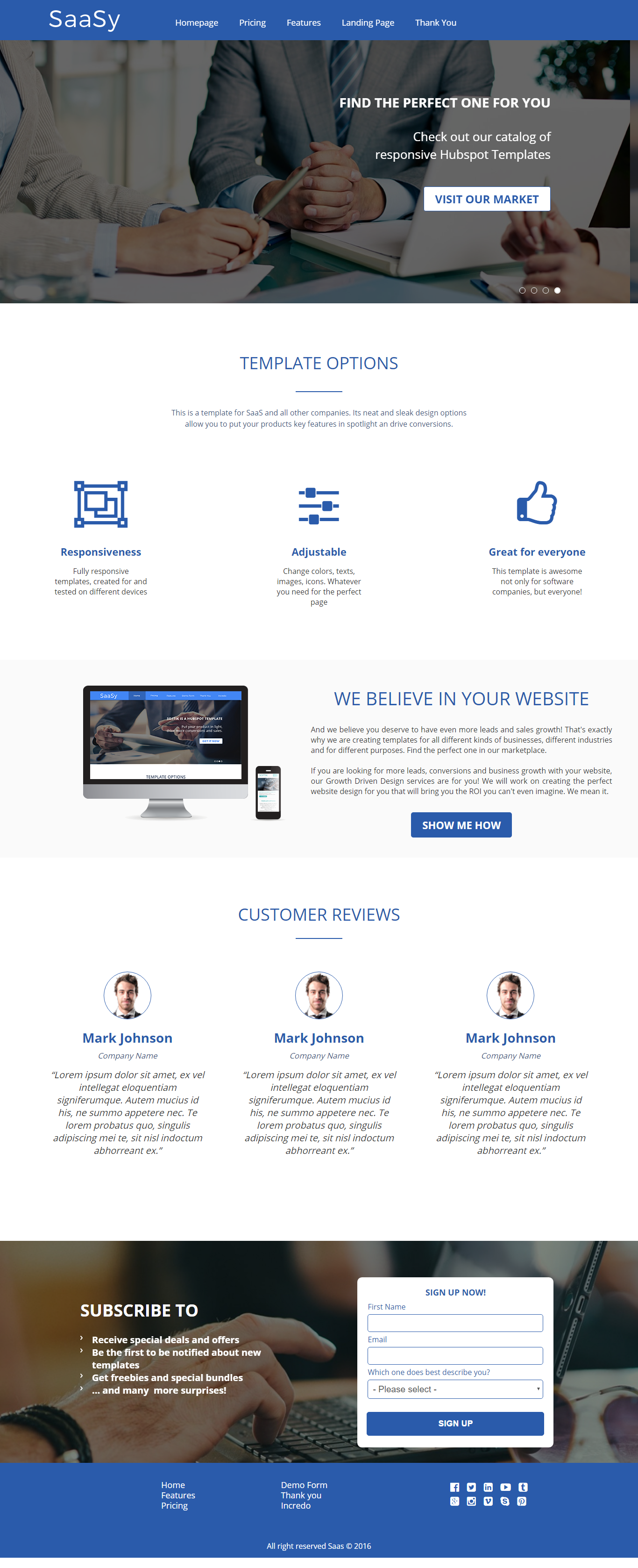 responsive hubspot templates for saas businesses incredo new template